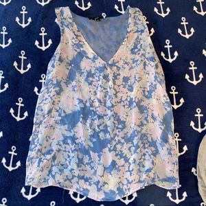Pink and blue tops